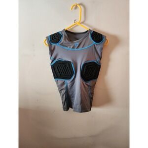 champro youth medium Bull Rush padded football compression shirt- Gray- EUC